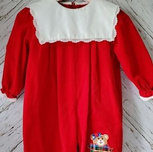Vintage Good Lad Velvet Romper